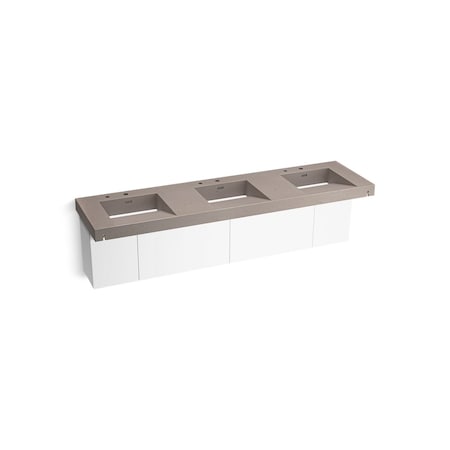 Kohler Constellation 90In Wall-Mount Basin Lavatory System In Concrete 81031-BPW-KCT